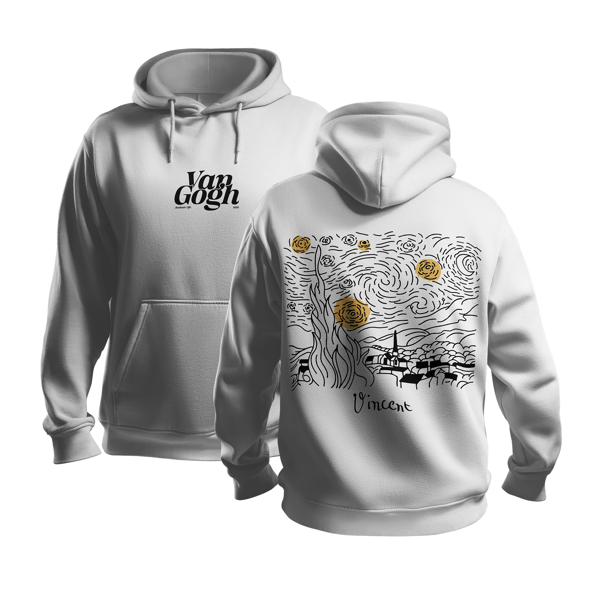 Van Gogh – Starry Night - Unisex Oversized Premium Hoodie