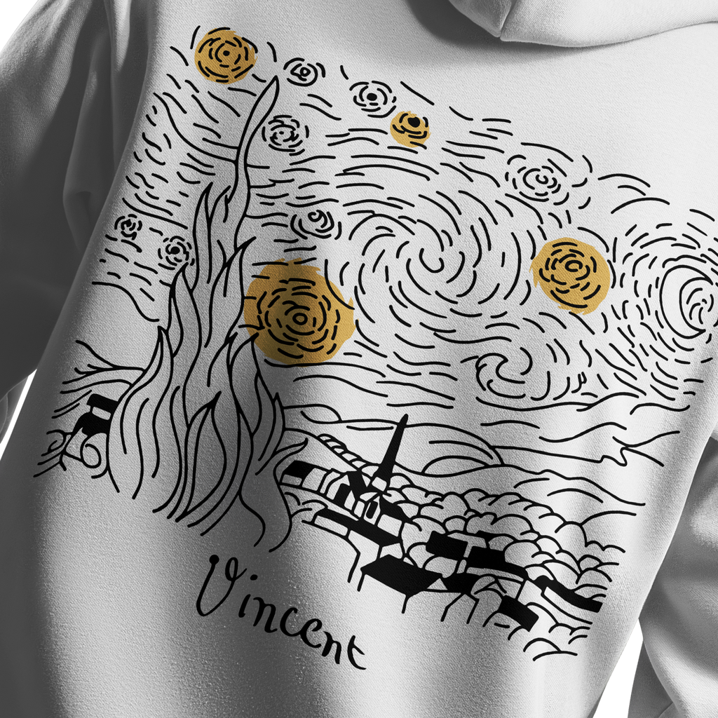 Van Gogh – Starry Night - Unisex Oversized Premium Hoodie