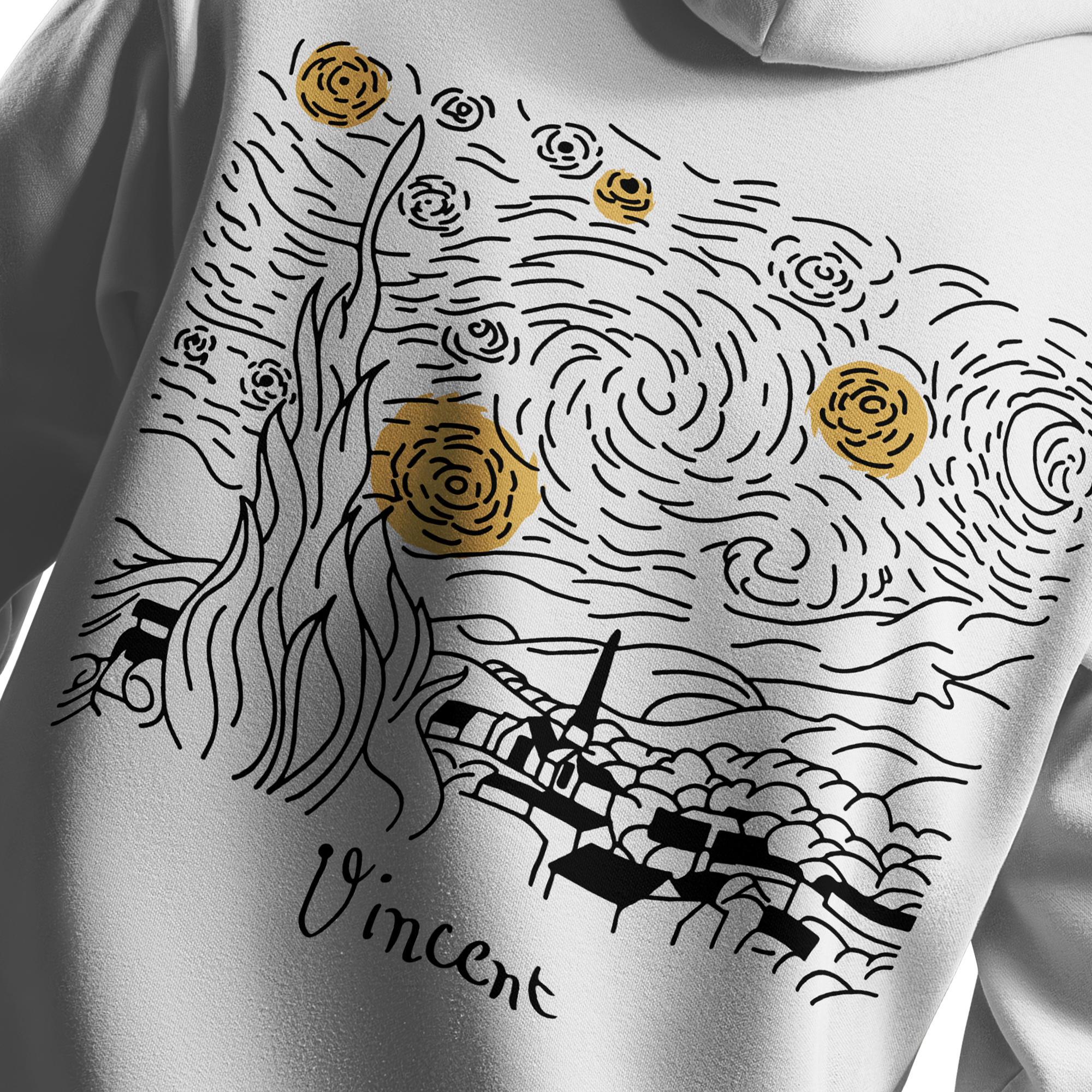 Van Gogh – Starry Night - Unisex Oversized Premium Hoodie